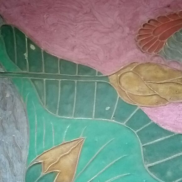 VTG,Cloisonne Brass Metal Enamel Hand Painted Hummingbird Flower Covered Bowl - Picture 11 of 15